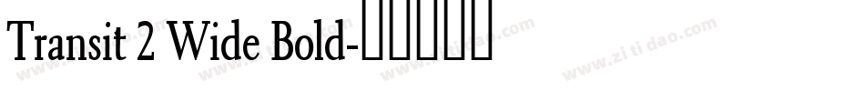 Transit 2 Wide Bold字体转换